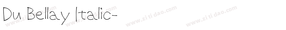 Du Bellay Italic字体转换